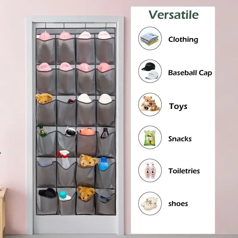 Multi-Pocket Over-Door Hanging Organizer | 24 Pockets