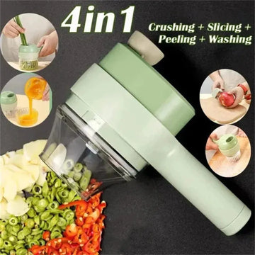 Electric Vegetable Chopper 4-in-1 – USB Rechargeable