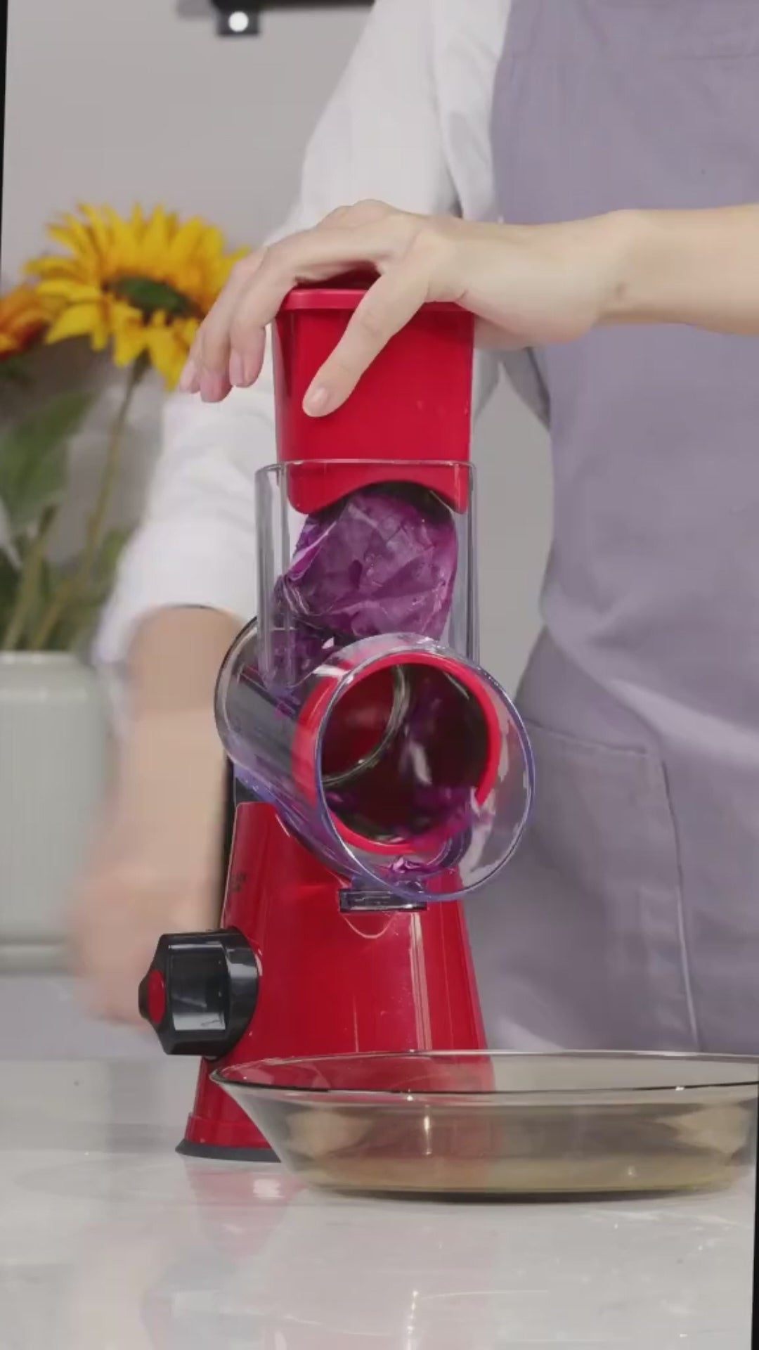 3-in-1 Rotary Vegetable Slicer & Grater